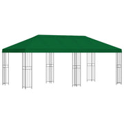 Gazebo with side walls 6 x 3 m Green Polyester and steel 190