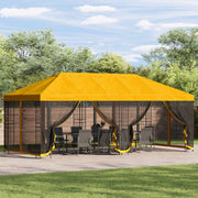 Partytent 6 x 3 m geel polyester staal