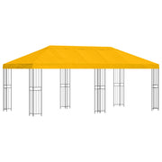 Pavilion with sidewalls 6 x 3 m Yellow Polyester and steel 190