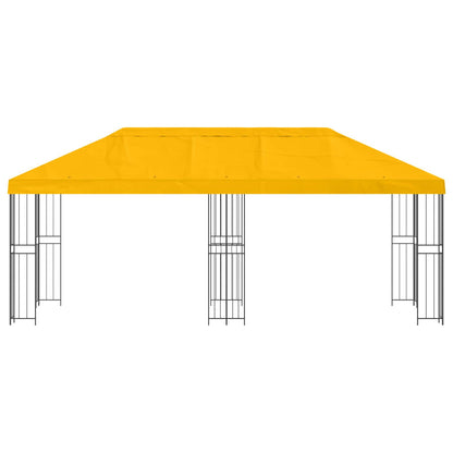 Paviljoen met zijwanden 6 x 3 m Geel Polyester en staal 190