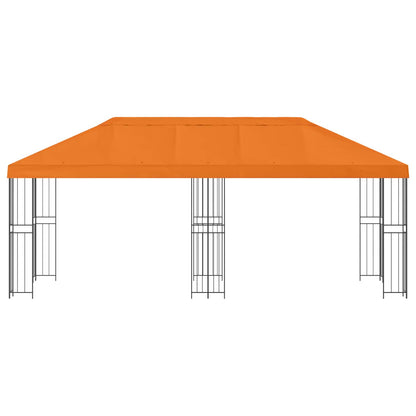 Paviljoen met zijwanden 6 x 3 m Oranje Polyester en staal 190