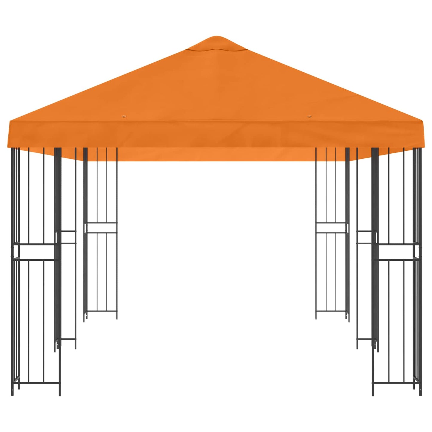 Paviljoen met zijwanden 6 x 3 m Oranje Polyester en staal 190