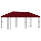 Partytent 6 x 3 m bordeauxrood polyester staal