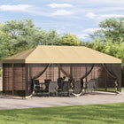Partytent 6 x 3 m crèmekleurig polyester staal