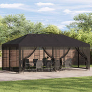 Partytent 6 x 3 m antraciet met zijwanden