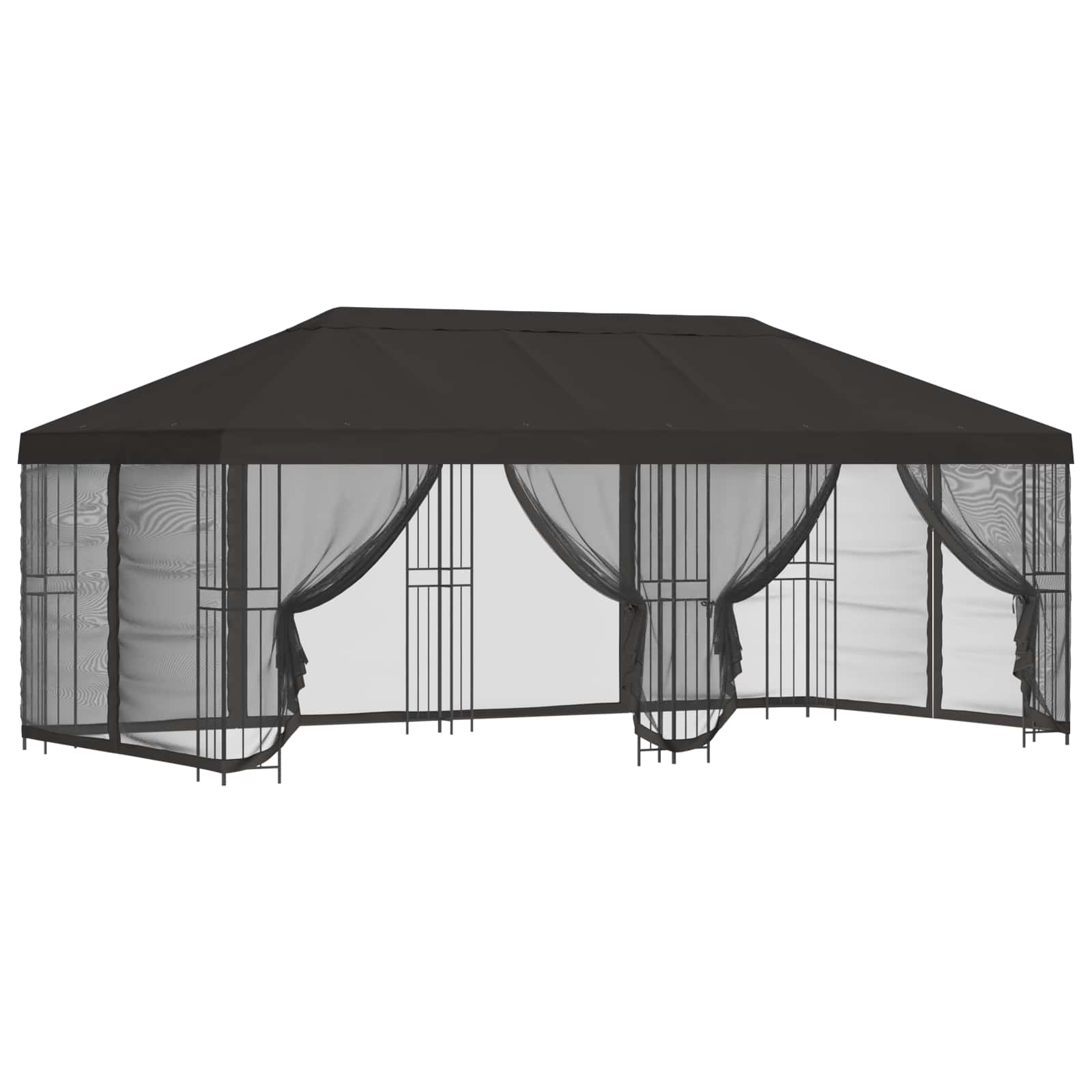 Paviljoen met zijwanden 6 x 3 m Antracietkleurig