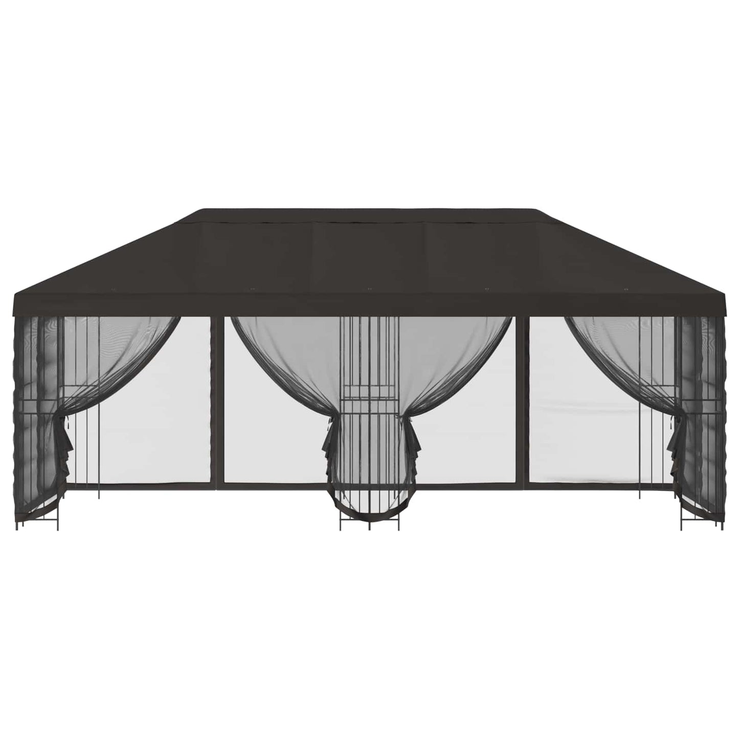 Paviljoen met zijwanden 6 x 3 m Antracietkleurig