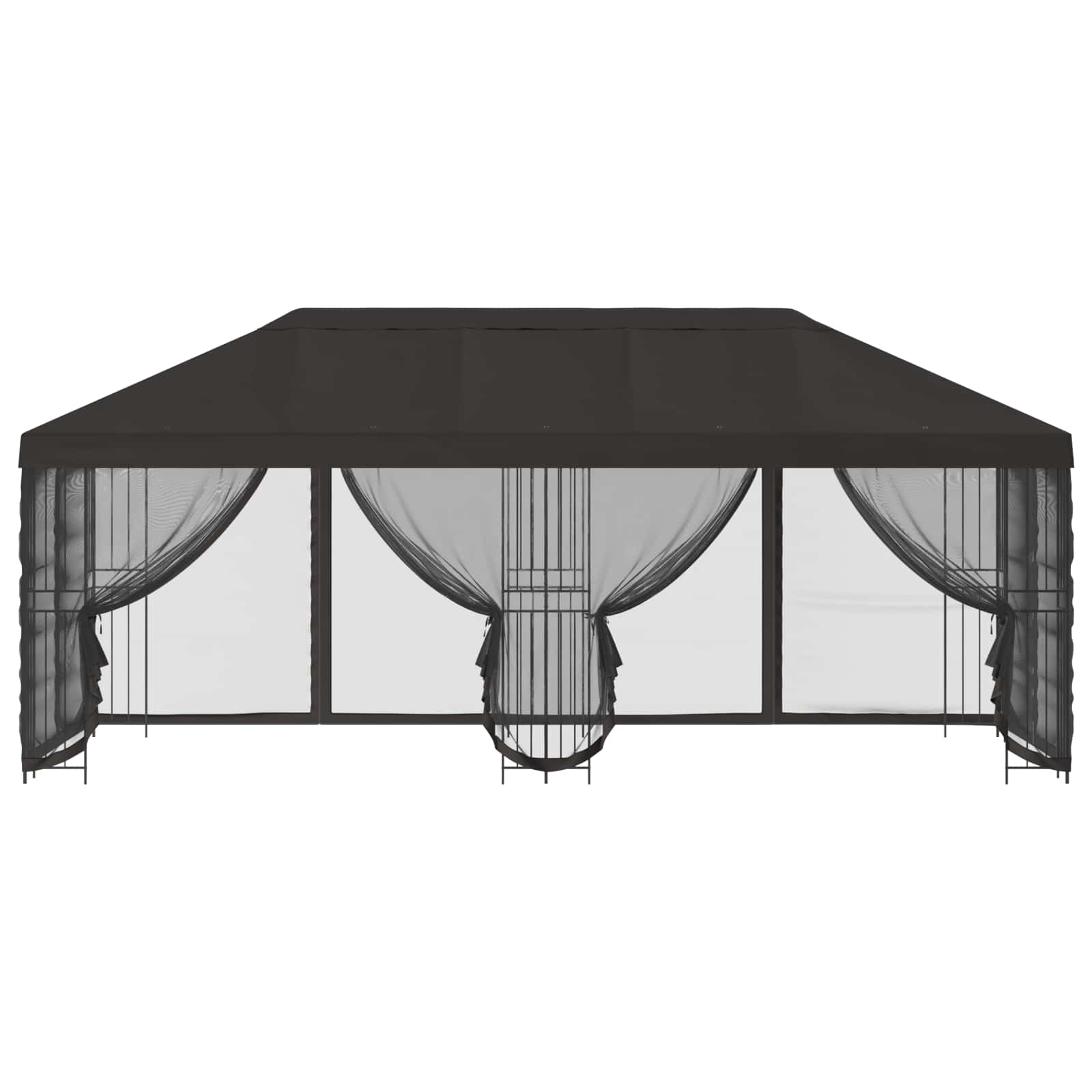 Paviljoen met zijwanden 6 x 3 m Antracietkleurig