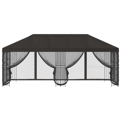 Paviljoen met zijwanden 6 x 3 m Antracietkleurig
