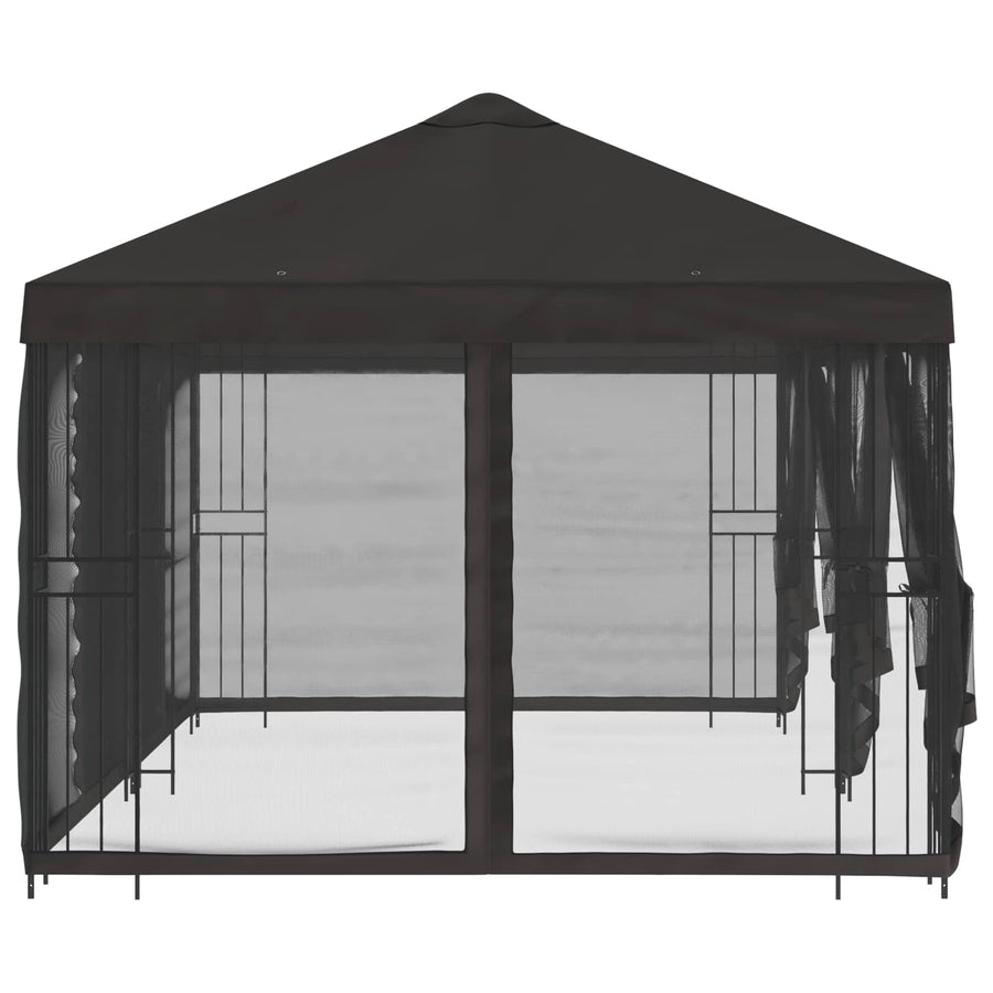 Paviljoen met zijwanden 6 x 3 m Antracietkleurig