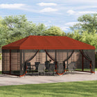 Partytent 6 x 3 m terracotta polyester staal