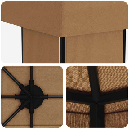 Tuinprieel 6 x 3 m Beige Polyester en staal 190