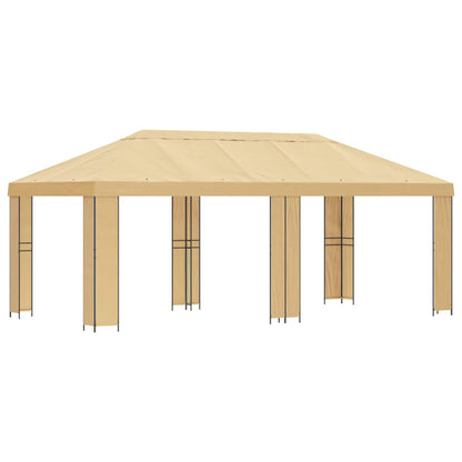 Tuinprieel 6 x 3 m Crèmekleurig Polyester en staal 190