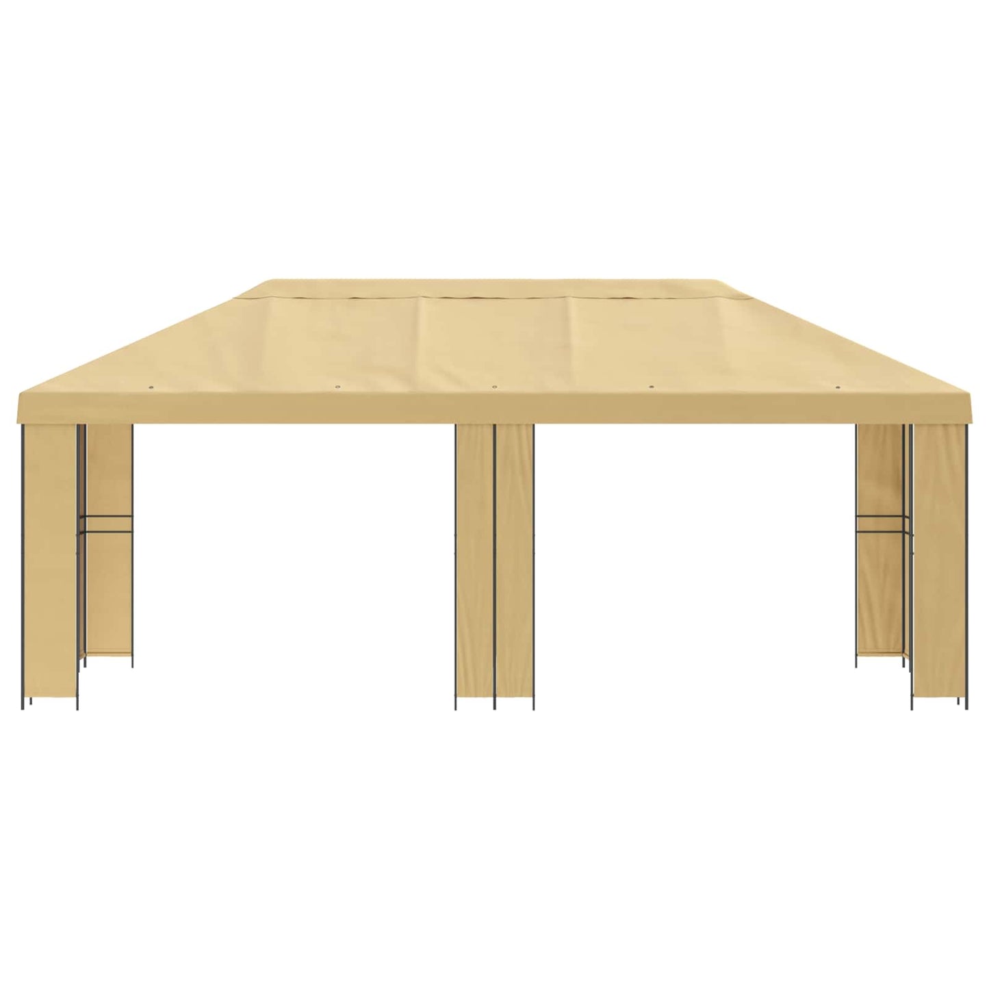 Tuinprieel 6 x 3 m Crèmekleurig Polyester en staal 190
