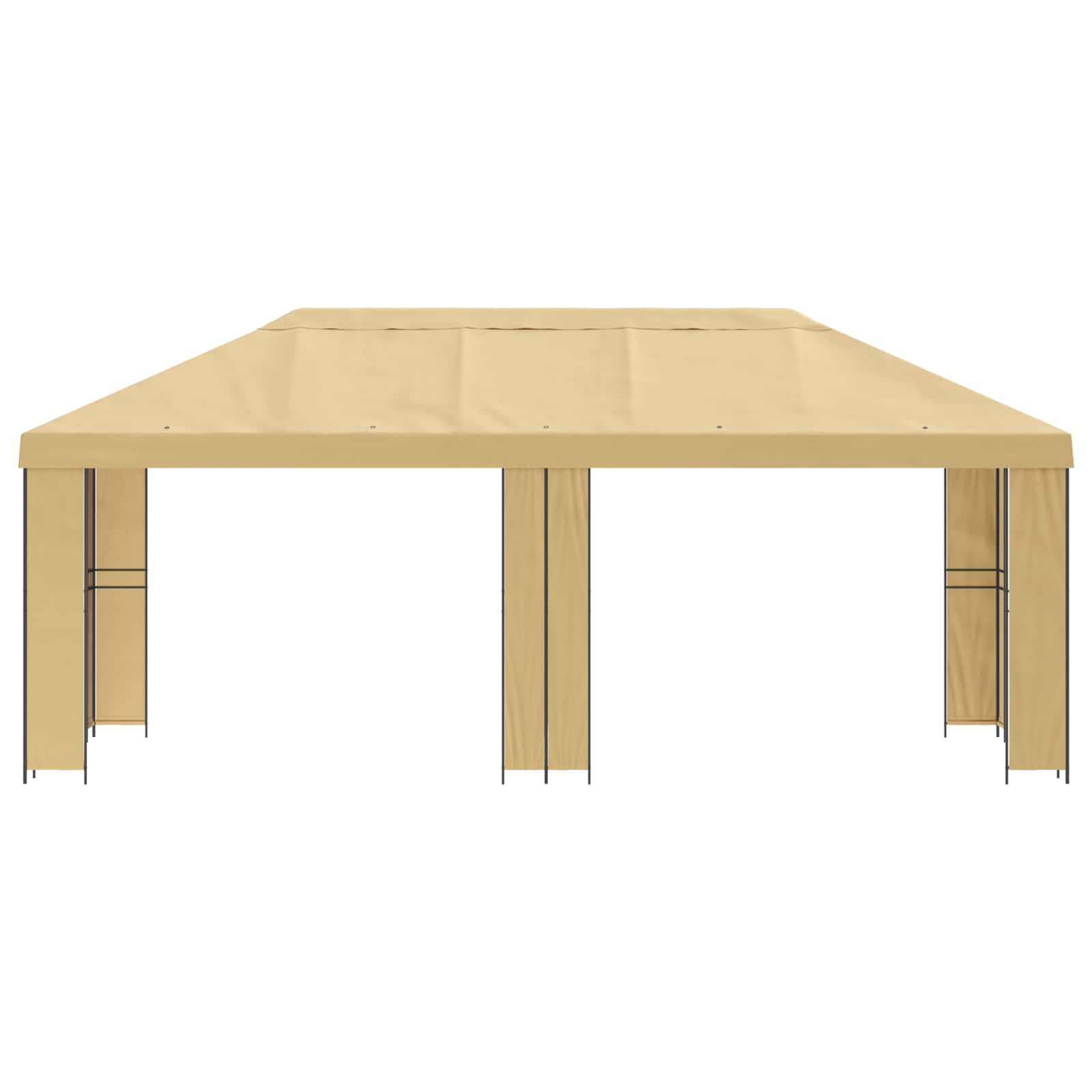 Tuinprieel 6 x 3 m Crèmekleurig Polyester en staal 190