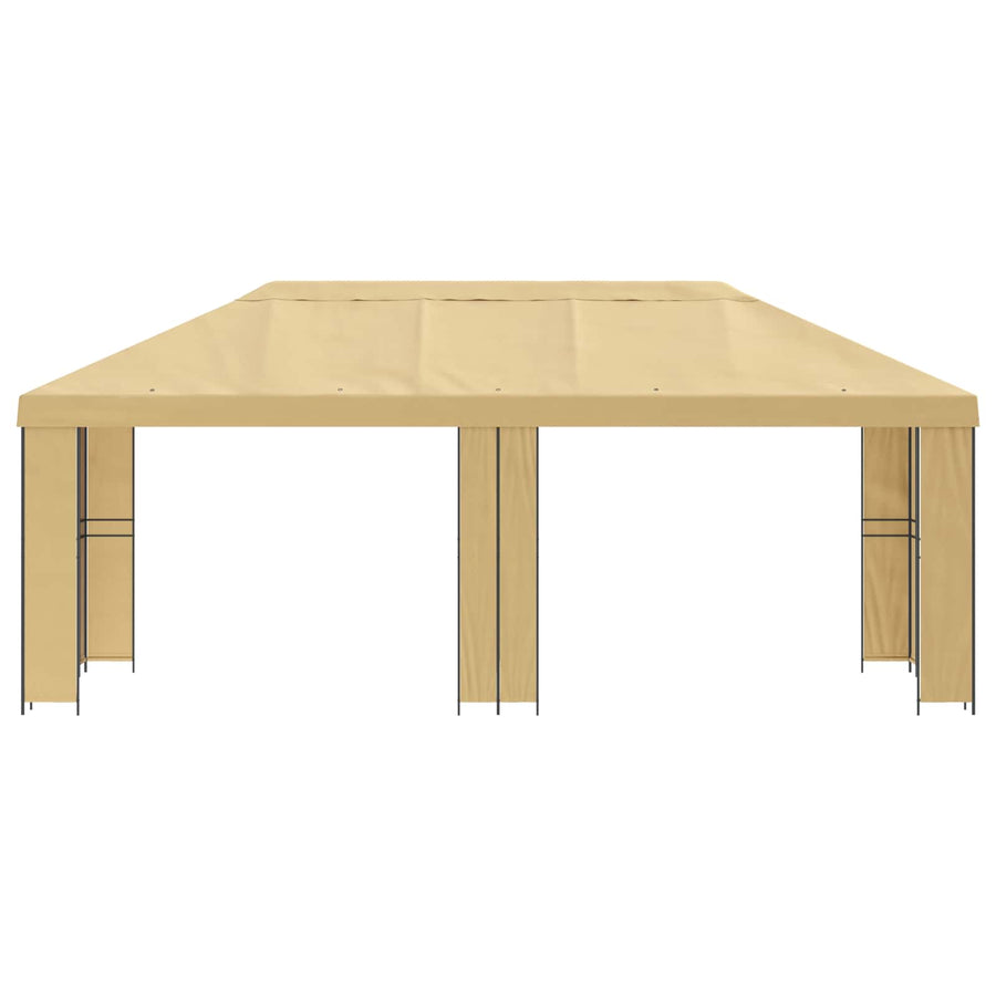 Tuinprieel 6 x 3 m Crèmekleurig Polyester en staal 190