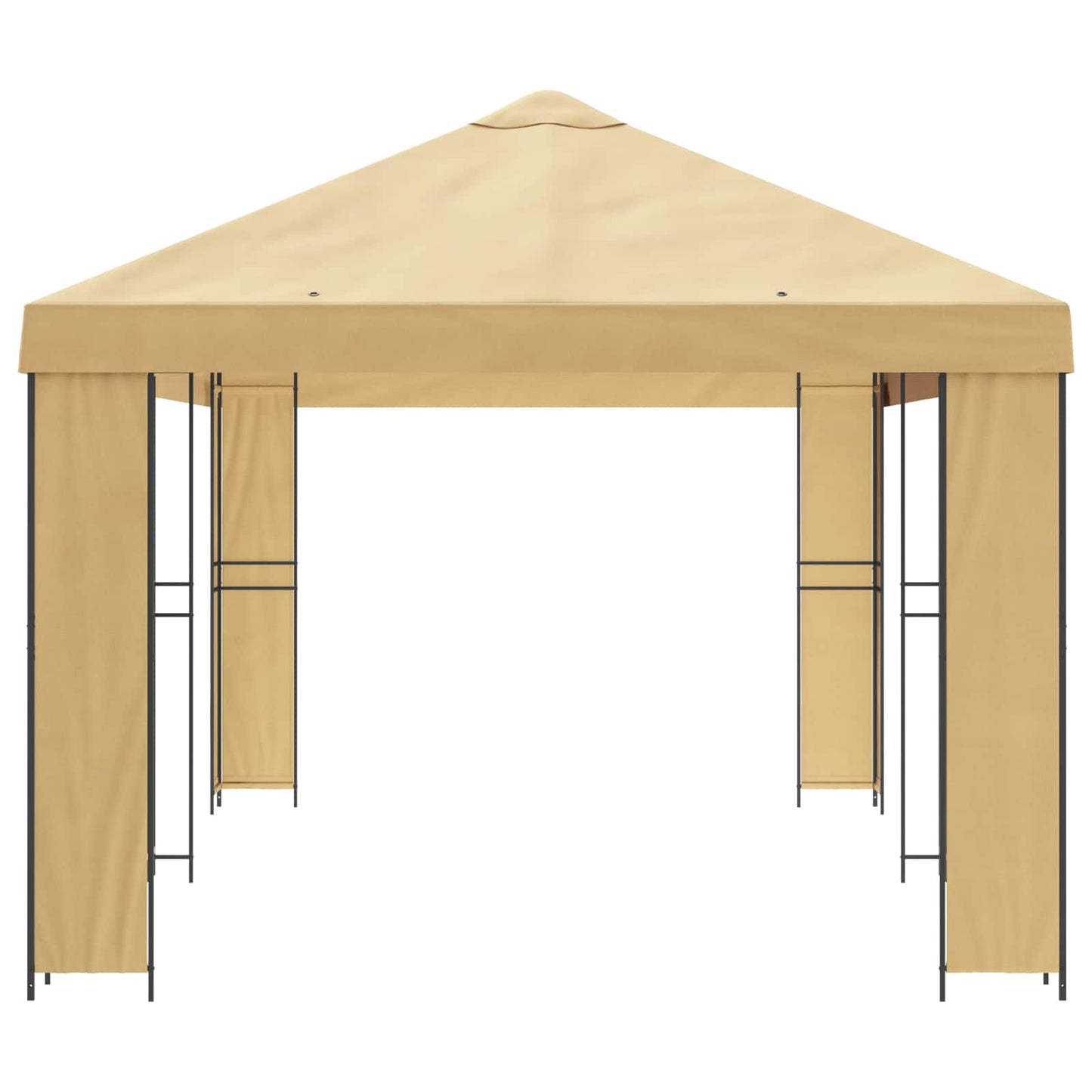 Tuinprieel 6 x 3 m Crèmekleurig Polyester en staal 190