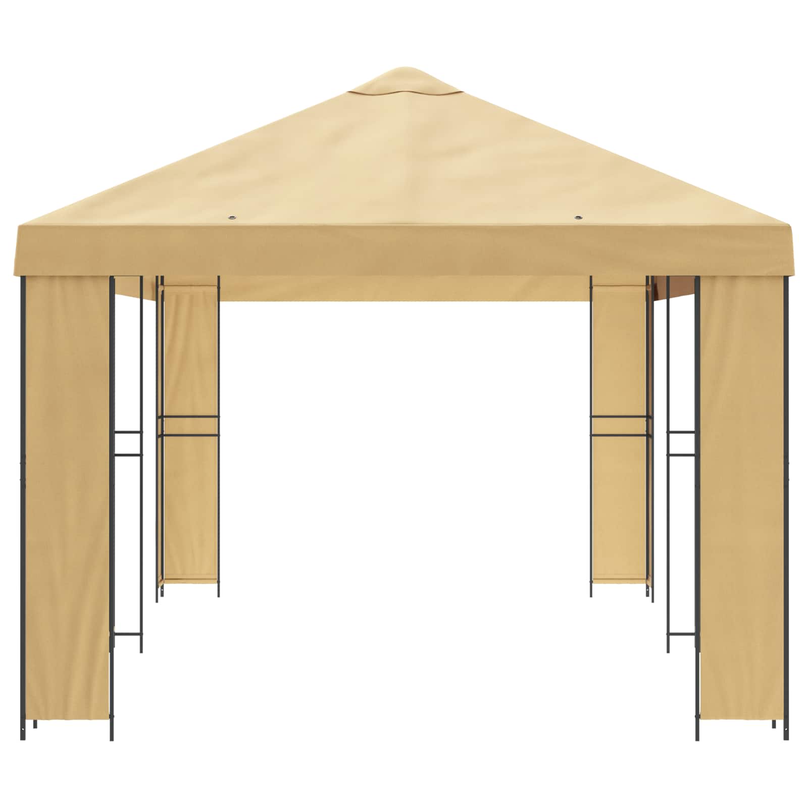 Tuinprieel 6 x 3 m Crèmekleurig Polyester en staal 190