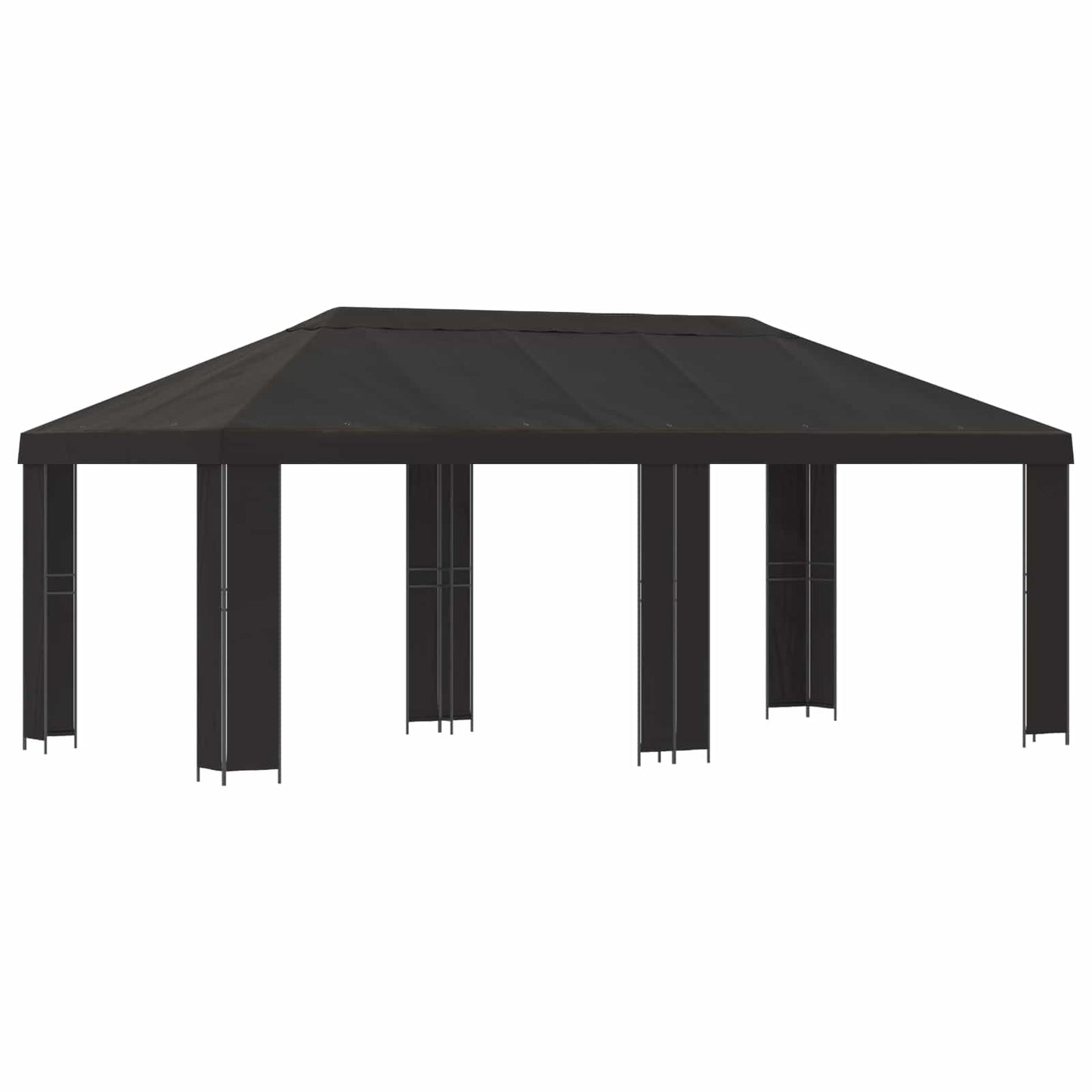 Tuinprieel 6 x 3 m Antracietkleurig Polyester en staal 190