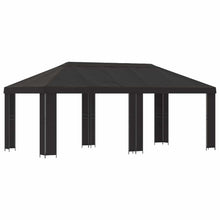 Tuinprieel 6 x 3 m Antracietkleurig Polyester en staal 190