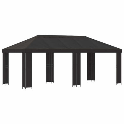 Tuinprieel 6 x 3 m Antracietkleurig Polyester en staal 190