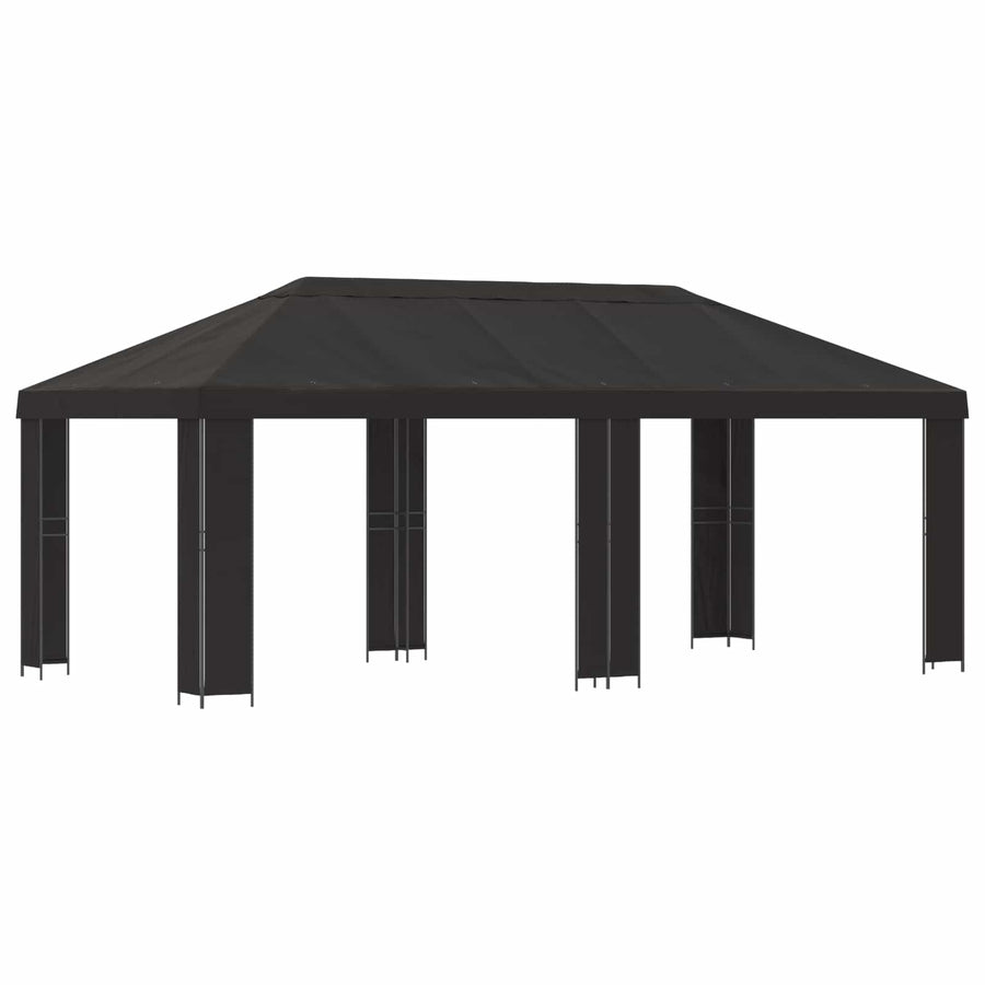 Tuinprieel 6 x 3 m Antracietkleurig Polyester en staal 190