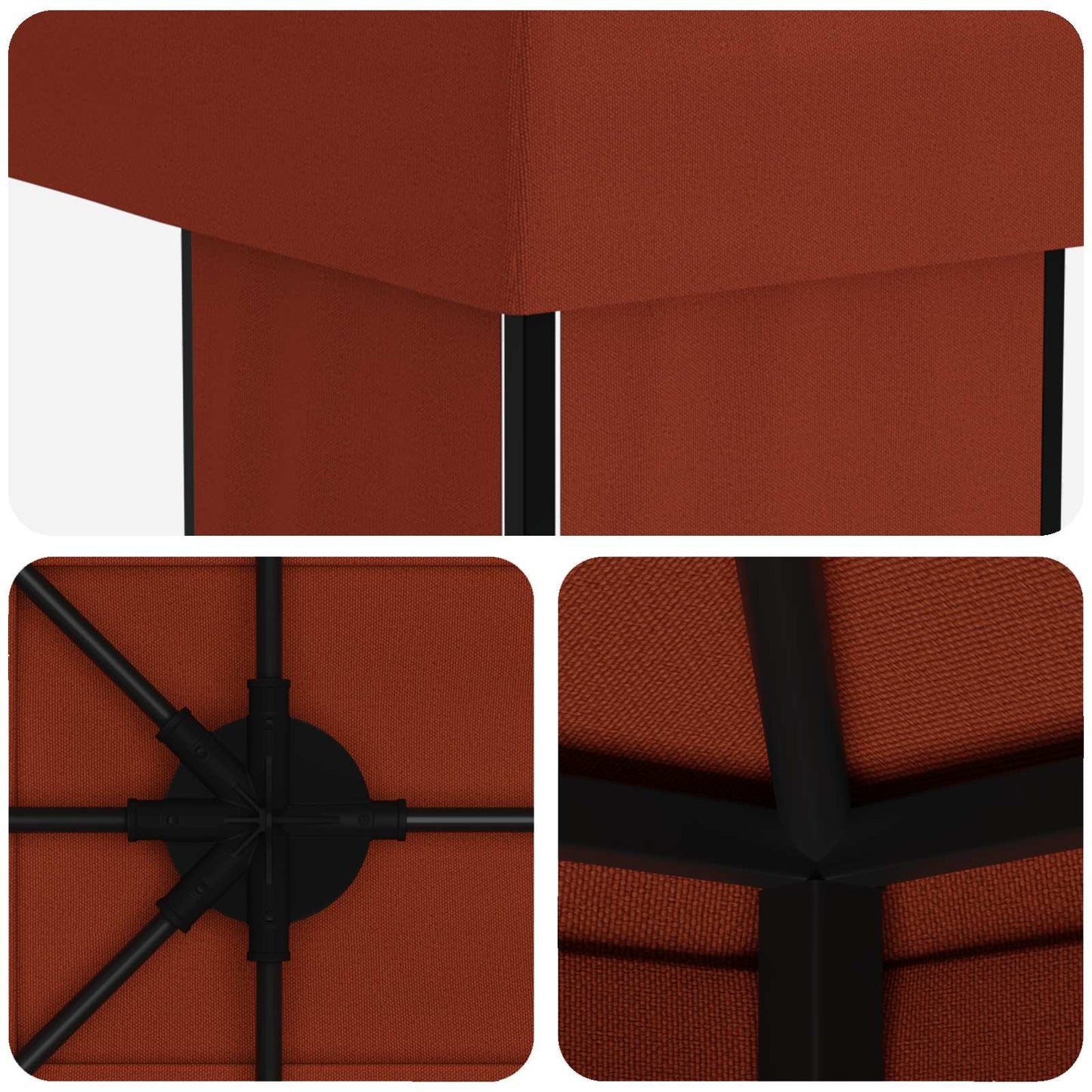 Tuinprieel 6 x 3 m Terracotta Polyester en staal 190