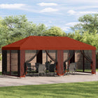 Tuinprieel 600x300 cm terracotta polyester staal