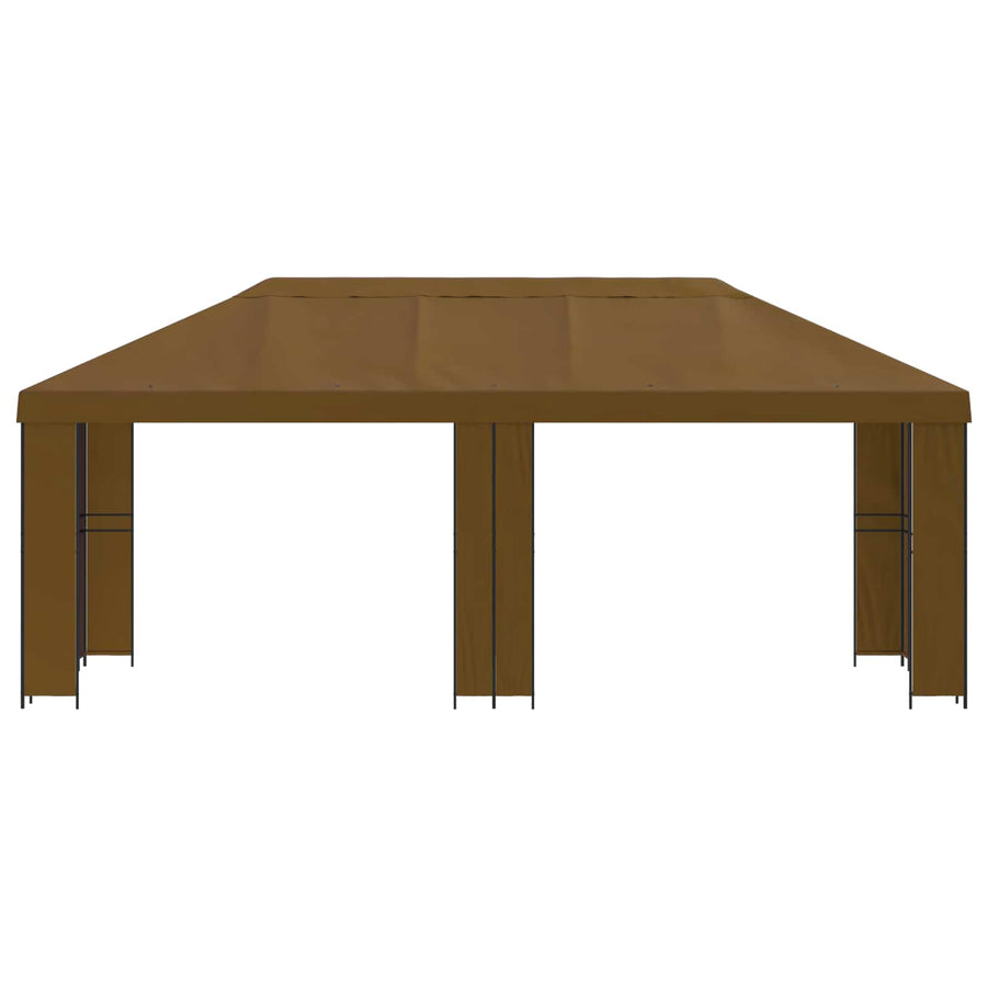Tuinprieel 6 x 3 m Taupe Polyester en staal 190