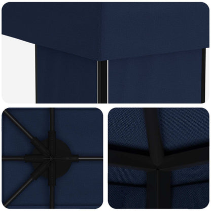 Tuinprieel 6 x 3 m Blauw Polyester en staal 190