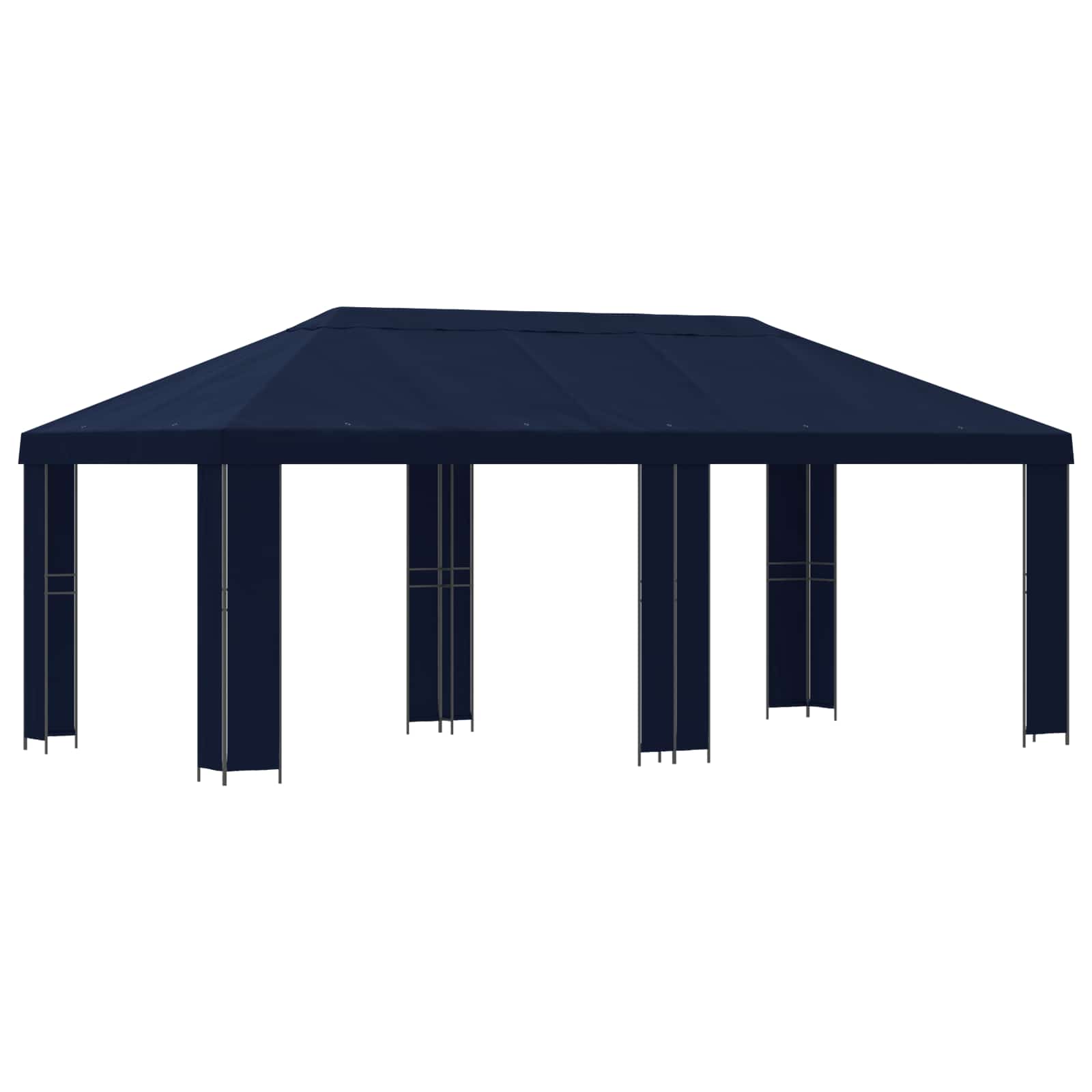 Tuinprieel 6 x 3 m Blauw Polyester en staal 190