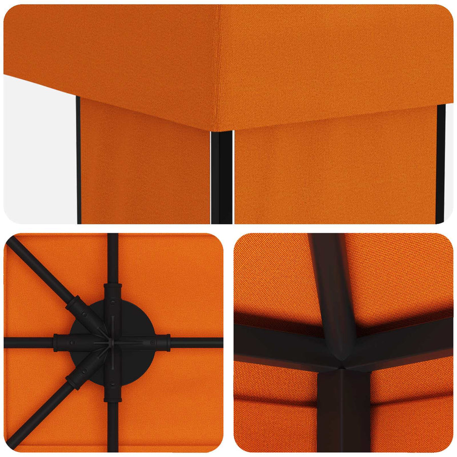 Tuinprieel 6 x 3 m Oranje Polyester en staal 190