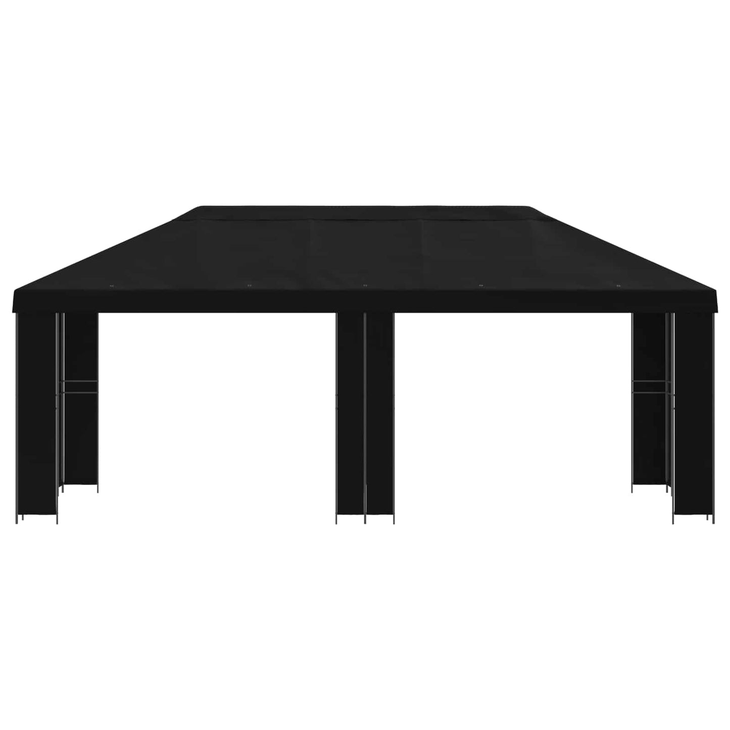 Tuinprieel 6 x 3 m Zwart Polyester en staal 190