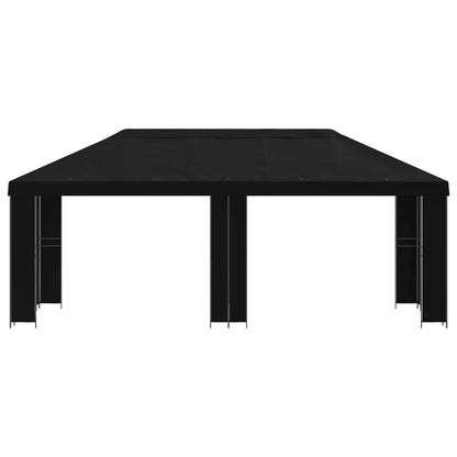 Tuinprieel 6 x 3 m Zwart Polyester en staal 190