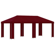 Tuinprieel 6 x 3 m Bordeauxrood Polyester en staal 190