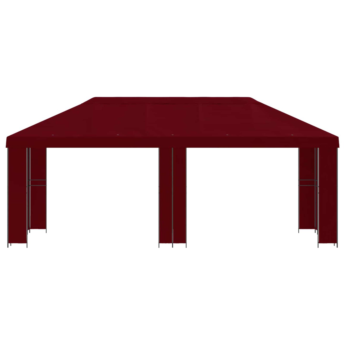 Tuinprieel 6 x 3 m Bordeauxrood Polyester en staal 190