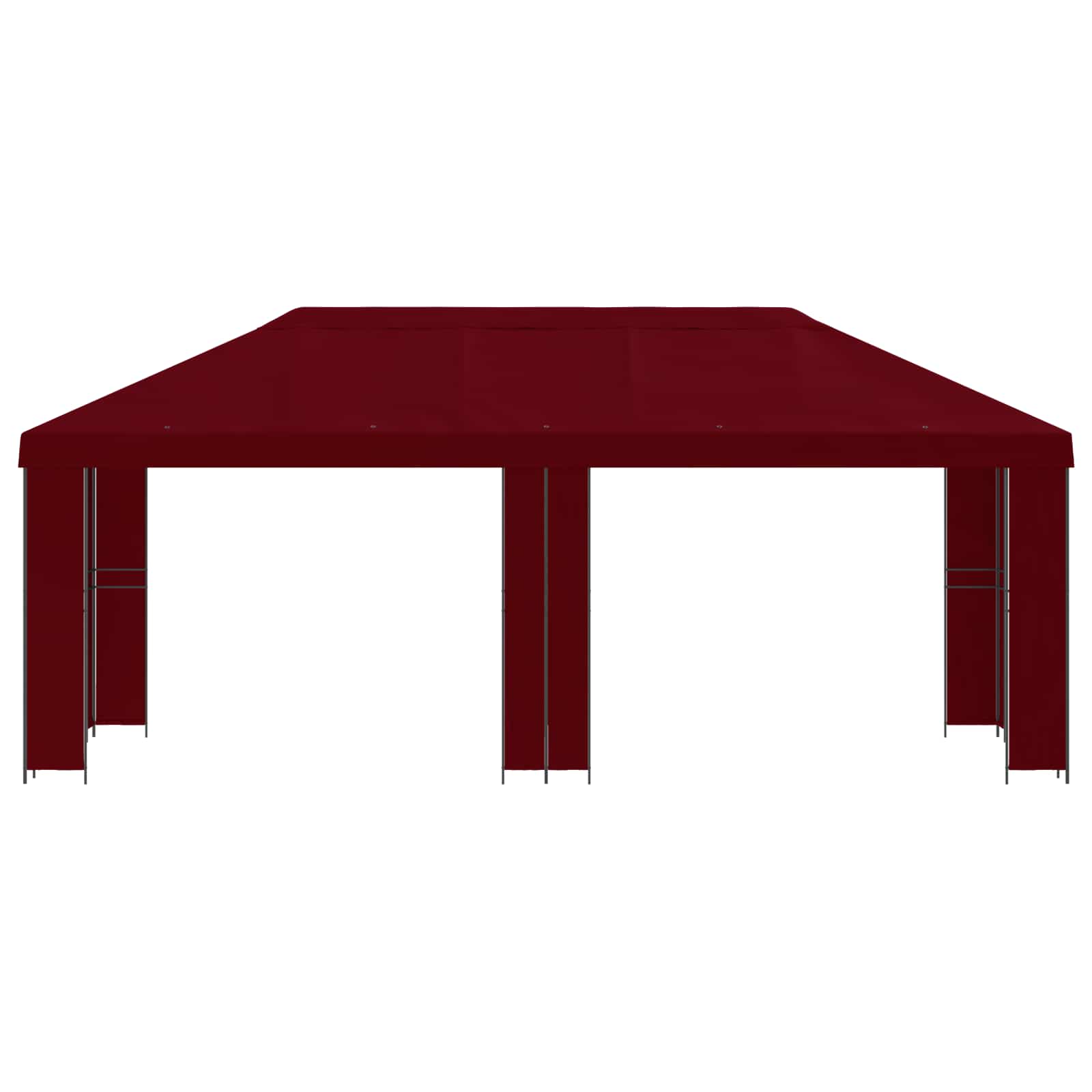 Tuinprieel 6 x 3 m Bordeauxrood Polyester en staal 190