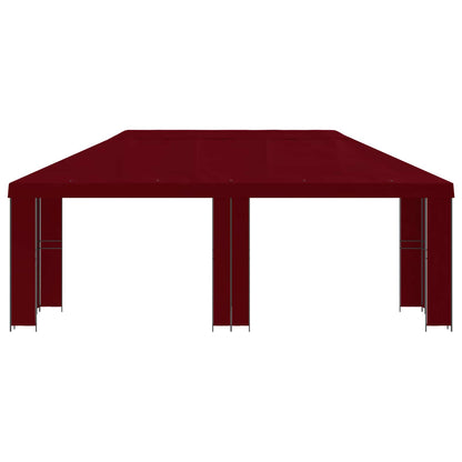 Tuinprieel 6 x 3 m Bordeauxrood Polyester en staal 190