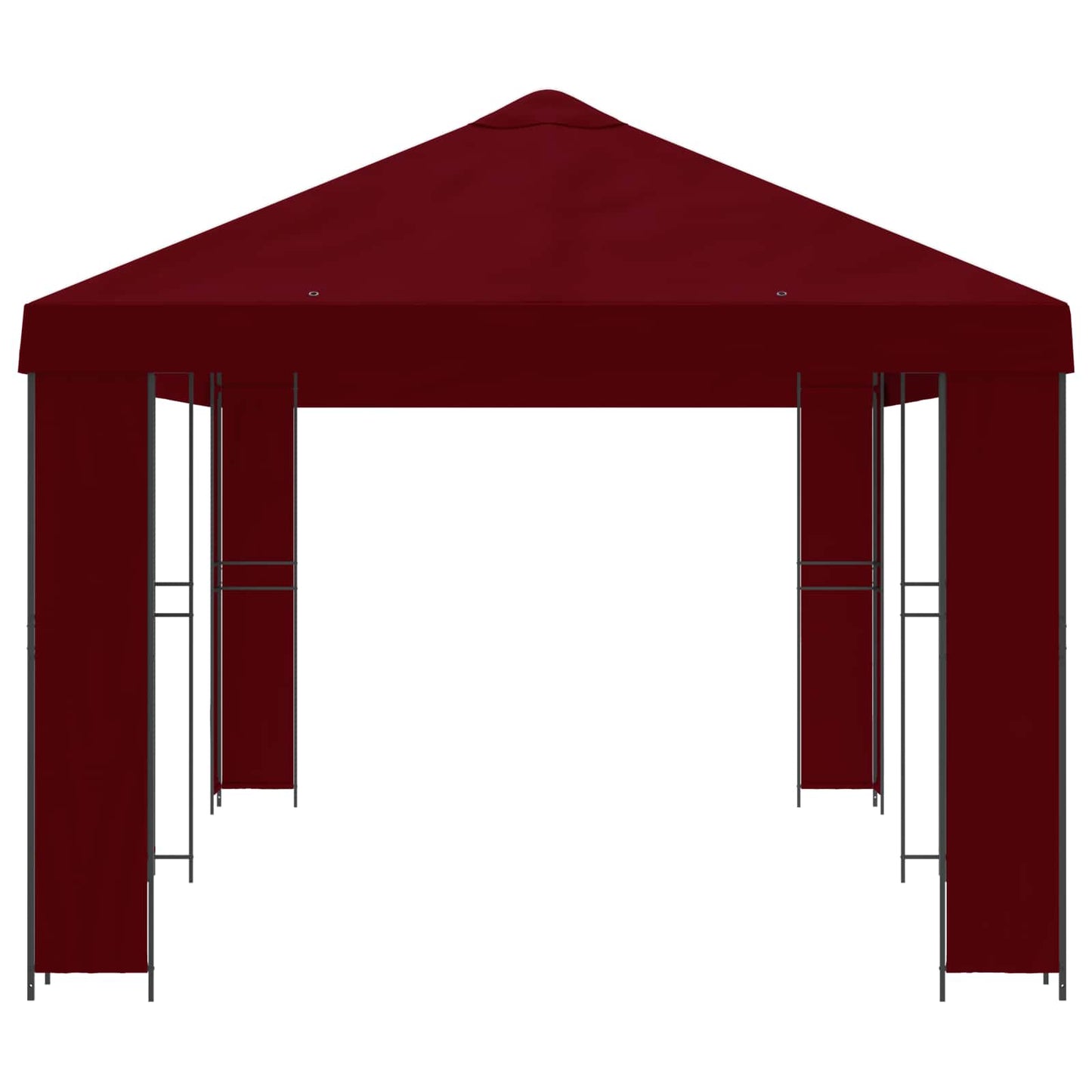 Tuinprieel 6 x 3 m Bordeauxrood Polyester en staal 190