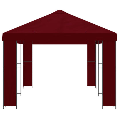 Tuinprieel 6 x 3 m Bordeauxrood Polyester en staal 190