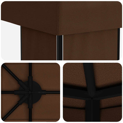 Tuinprieel 6 x 3 m Bruin Polyester en staal 190