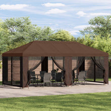 Tuinprieel 6 x 3 m Bruin Polyester en staal 190