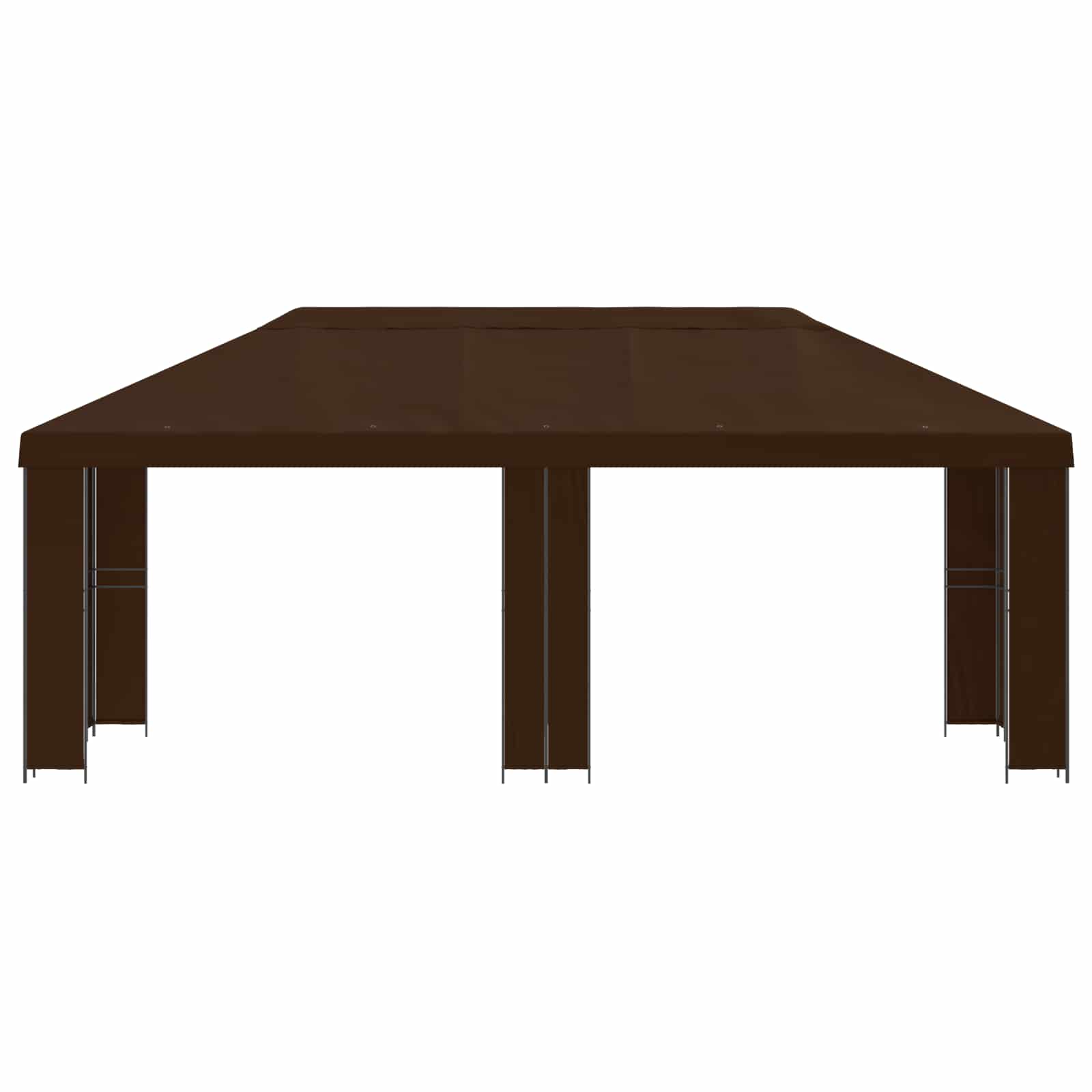 Tuinprieel 6 x 3 m Bruin Polyester en staal 190