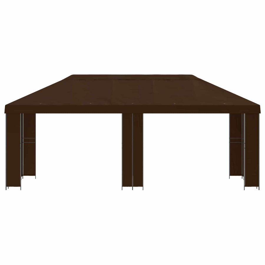 Tuinprieel 6 x 3 m Bruin Polyester en staal 190