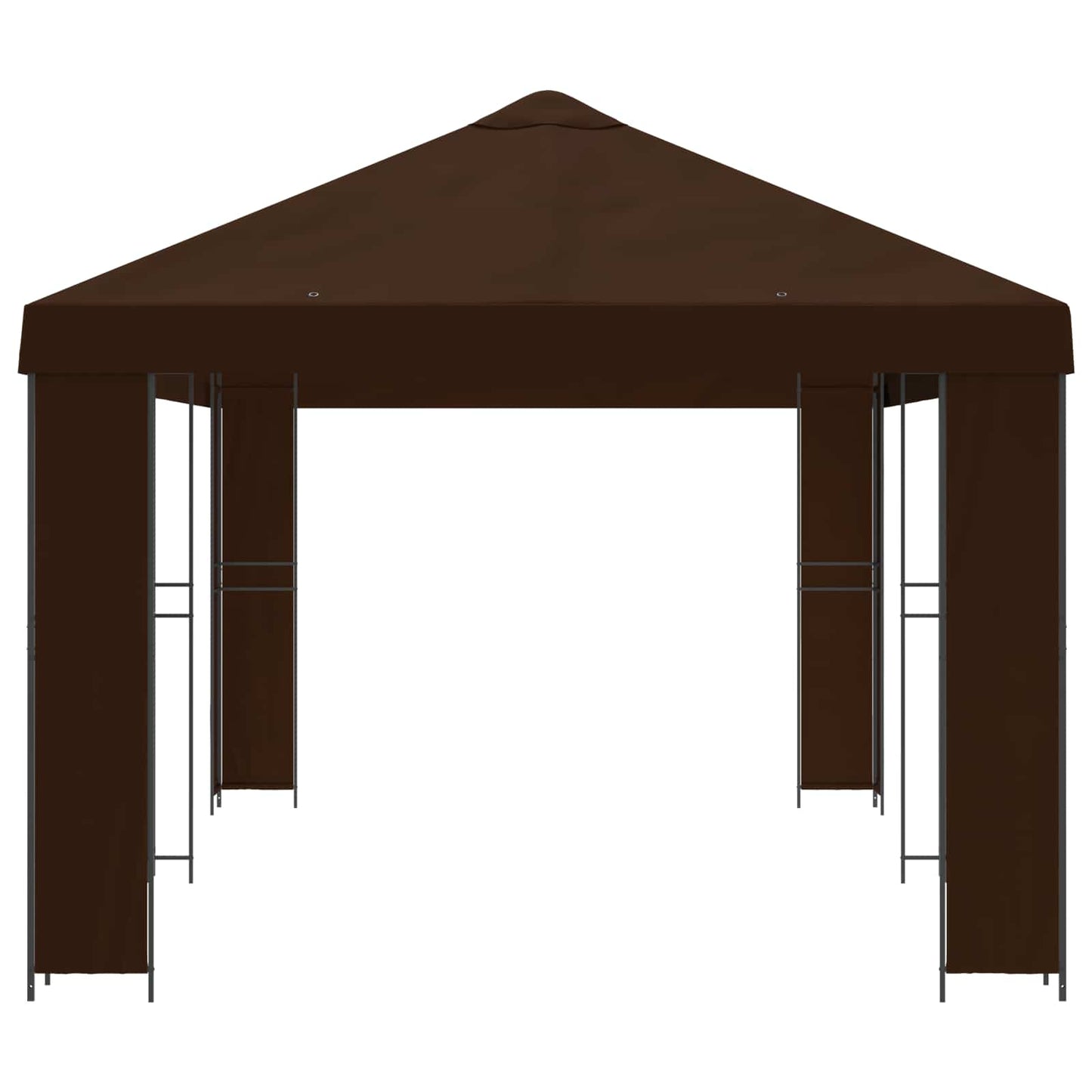 Tuinprieel 6 x 3 m Bruin Polyester en staal 190