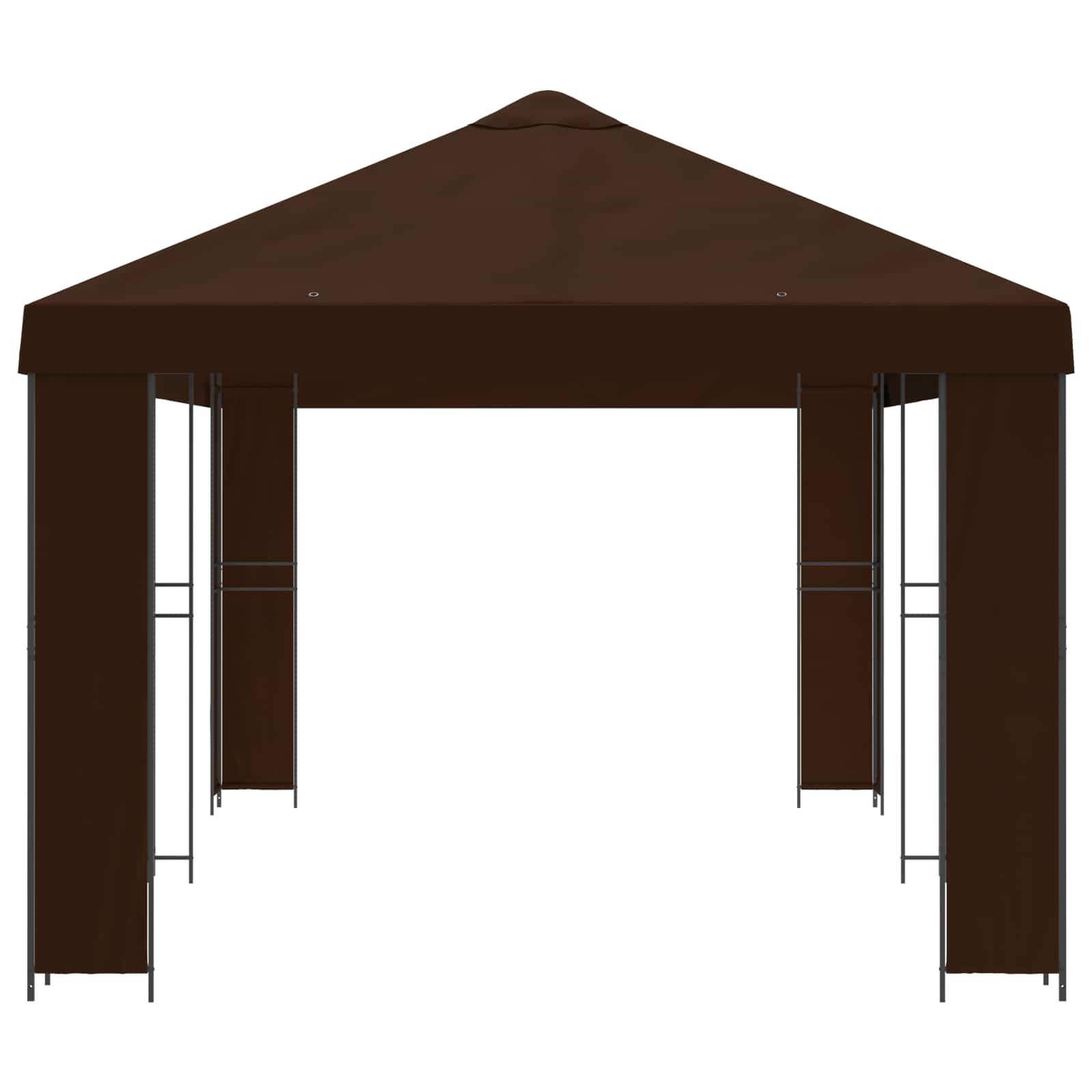 Tuinprieel 6 x 3 m Bruin Polyester en staal 190