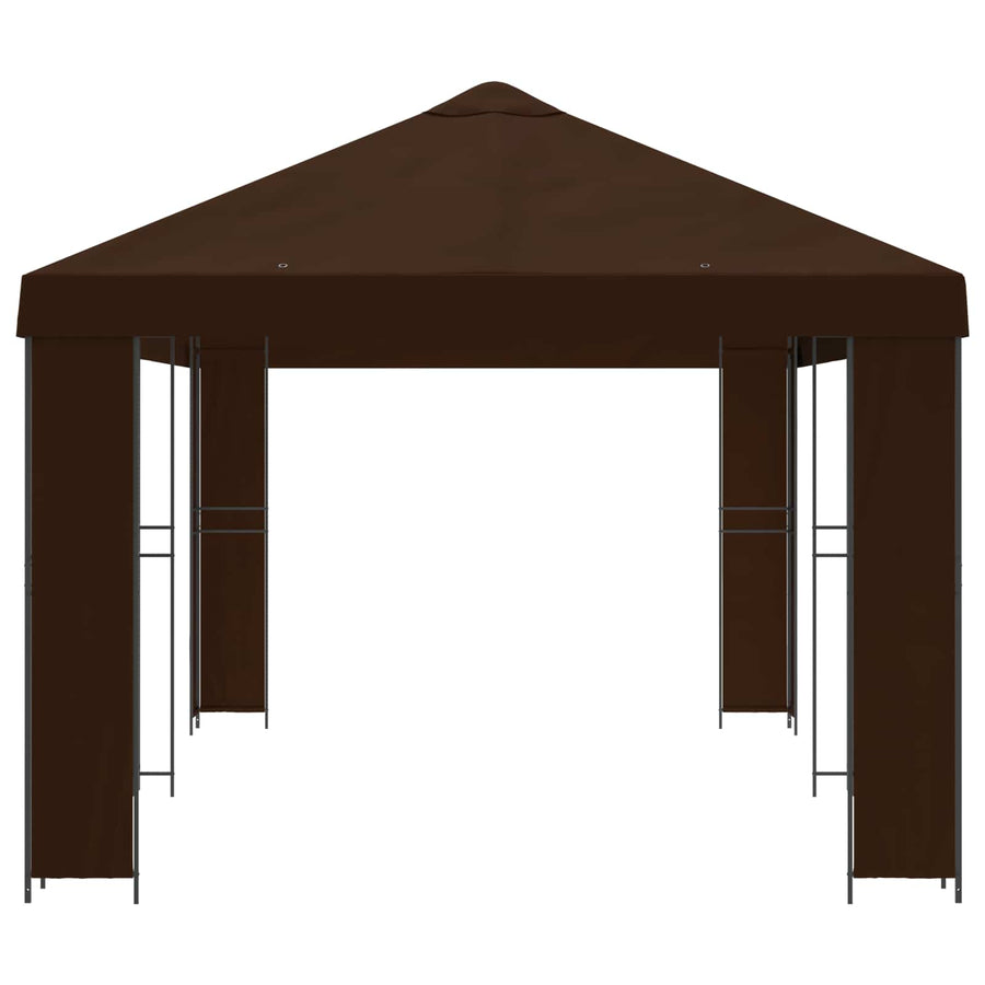 Tuinprieel 6 x 3 m Bruin Polyester en staal 190
