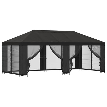 Paviljoen met zijwanden 6 x 3 m Antracietkleurig