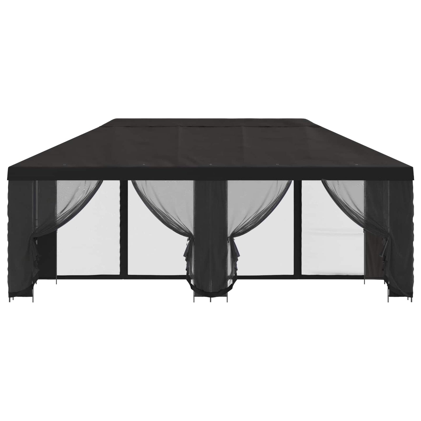 Paviljoen met zijwanden 6 x 3 m Antracietkleurig