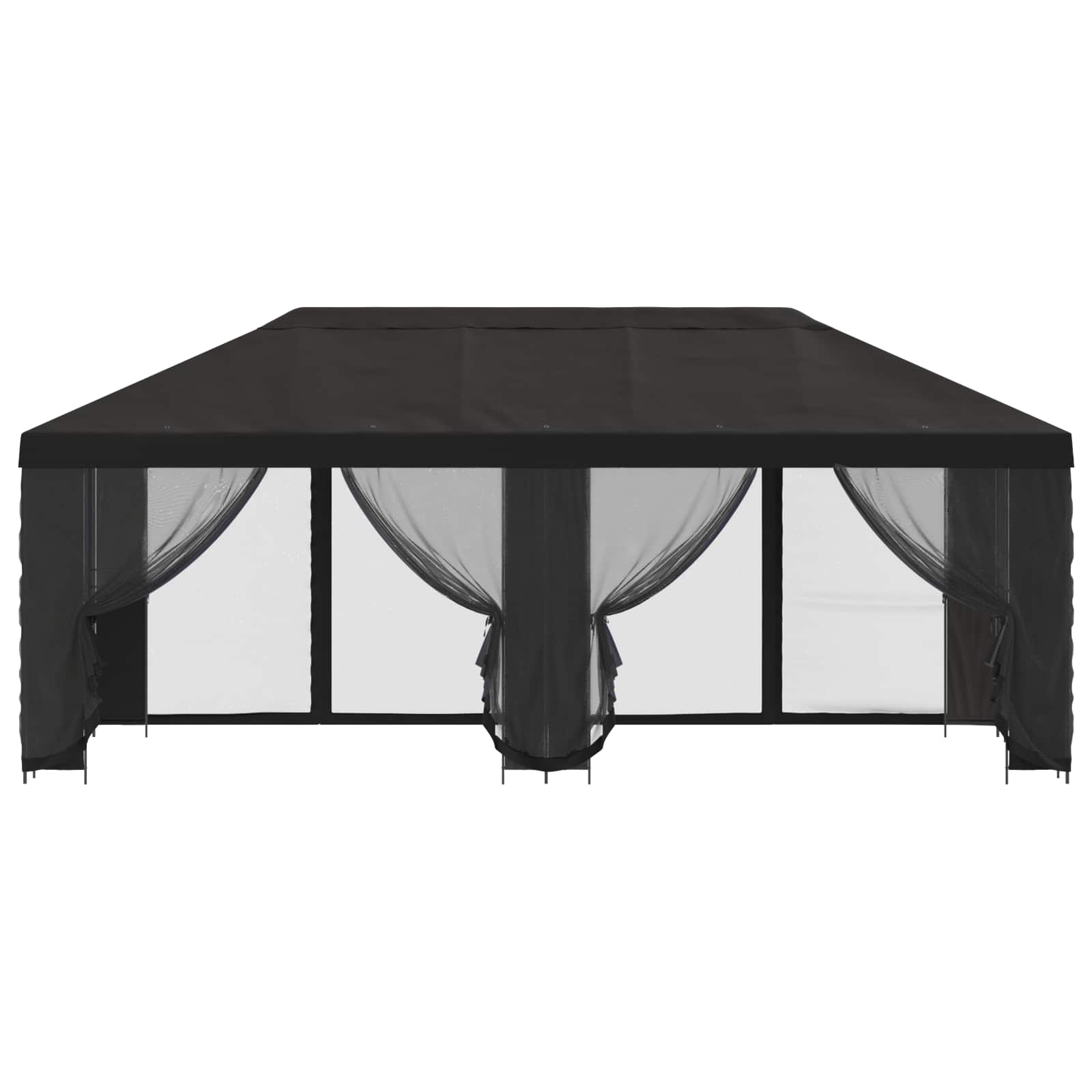 Paviljoen met zijwanden 6 x 3 m Antracietkleurig